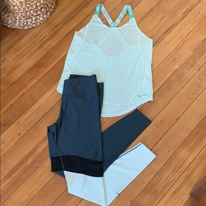 Nike active top and legging set Size M